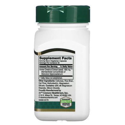 Horse Chestnut Extract, Standardized, 60 Vegetarian Capsules