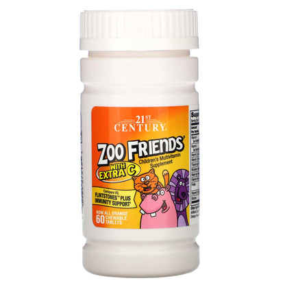 Zoo Friends with Extra C, Orange, 60 Chewable Tablets