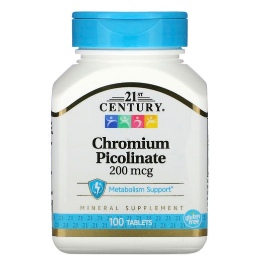 Chromium Picolinate, 200 mcg, 100 Tablets