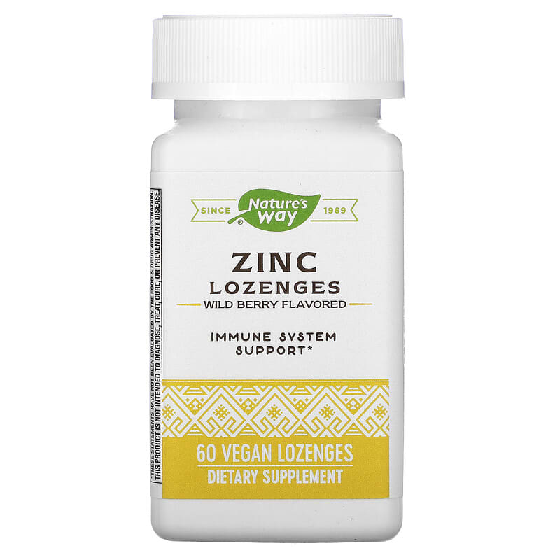 Zinc Lozenges, Wild Berry Flavored, 60 Vegan Lozenges
