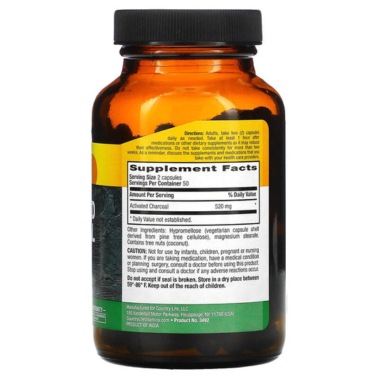 Activated Charcoal, 260 mg, 100 Vegan Capsules
