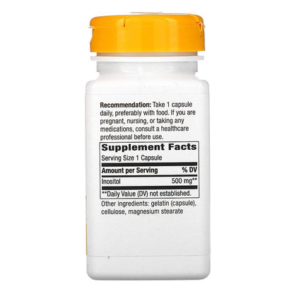 Inositol, 500 mg, 100 Capsules