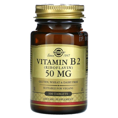 Solgar, Vitamin B2 (Riboflavin), 50 mg, 100 Tablets