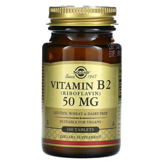 Solgar, Vitamin B2 (Riboflavin), 50 mg, 100 Tablets