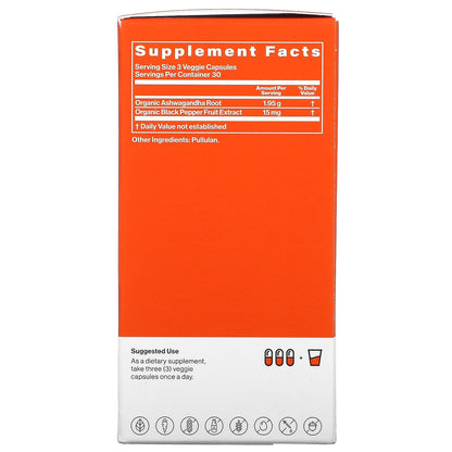 Ashwa, Ashwagandha + Black Pepper Extract, 90 Capsules