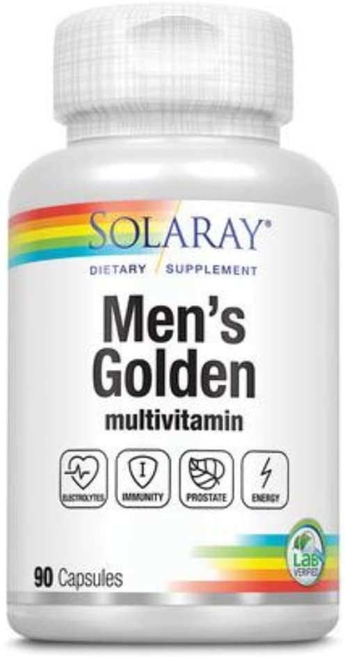 Solaray Men's Golden Multi-Vitamin Capsules | 90 Count