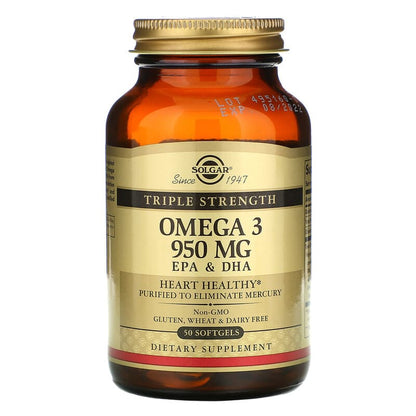 Omega-3, EPA & DHA, Triple Strength, 950 mg, 50 Softgels