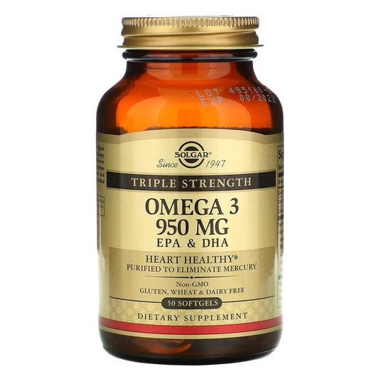 Omega-3, EPA & DHA, Triple Strength, 950 mg, 50 Softgels