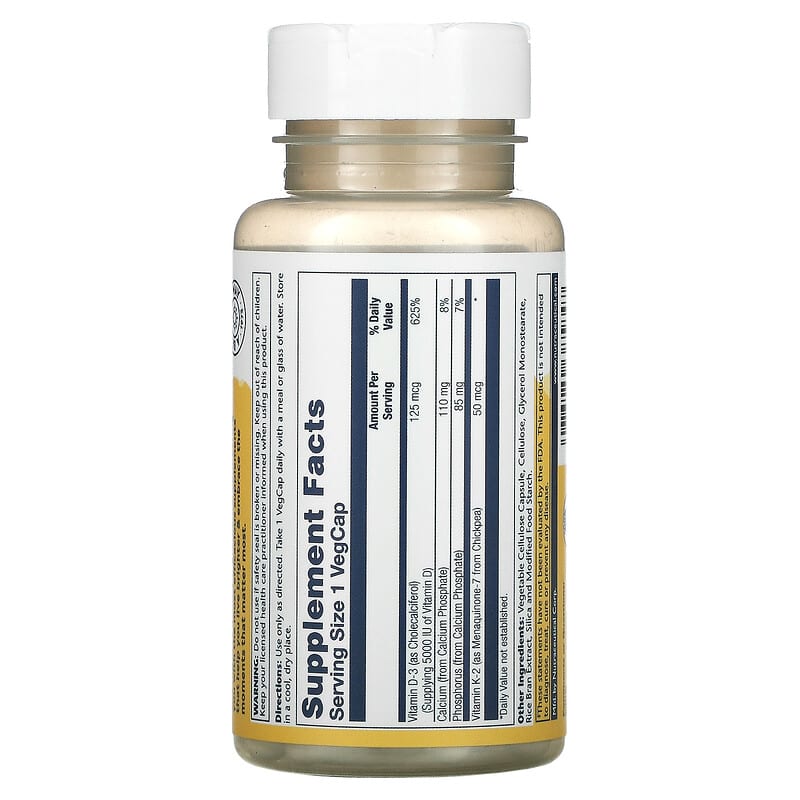 Vitamin D3 + K2, 60 VegCaps