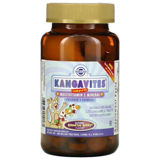 Kangavites, Complete Multivitamin & Mineral Children's Formula, Bouncin' Berry , 120 Chewable Tablets