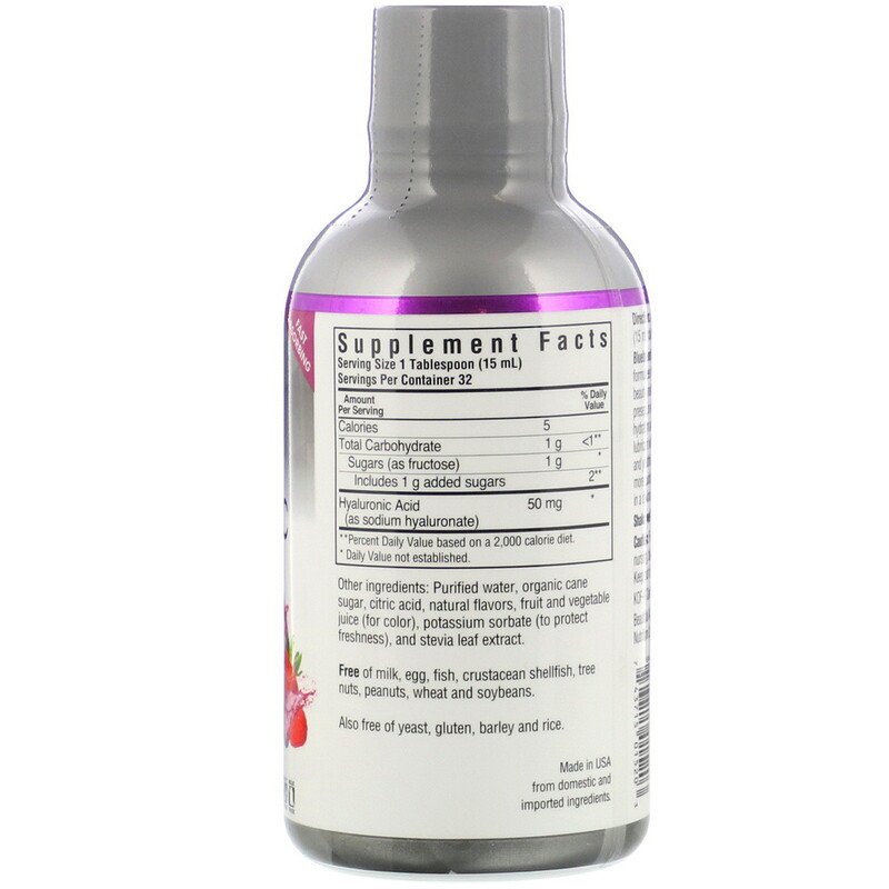 Beautiful Ally Liquid Hyaluronic Acid Mixed Berry 16 fl oz