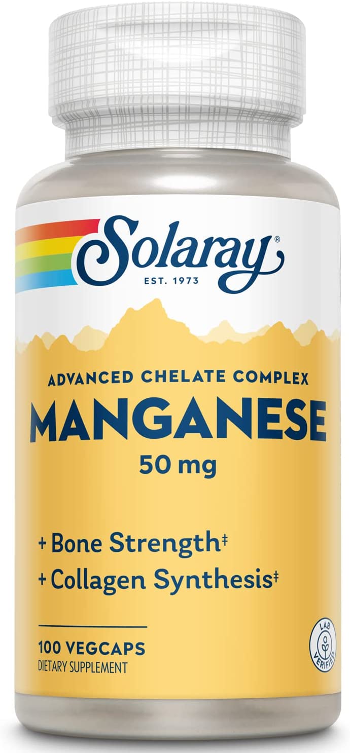 Solaray Manganese Supplement, 50 mg | 100 Count