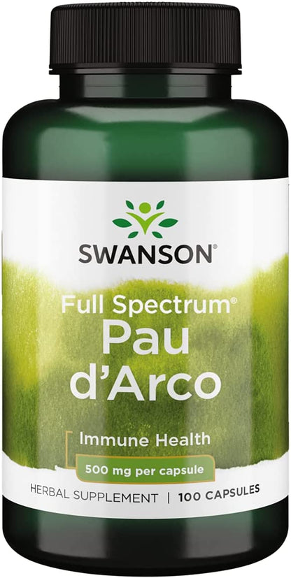 PAU d'Arco 500 Milligrams 100 Capsules