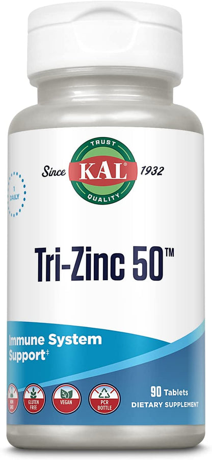 50 Mg Tri Zinc Tablets, 90 Count