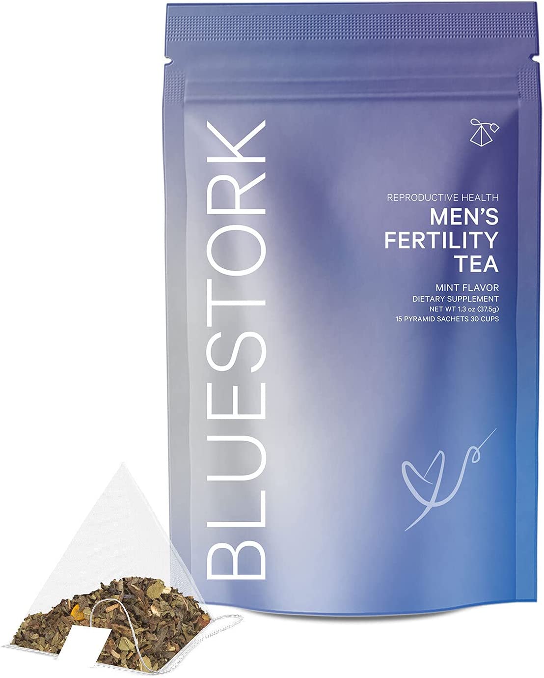 Blue Stork Men's Fertility Tea: Organic Fertility Tea, 15 Cups