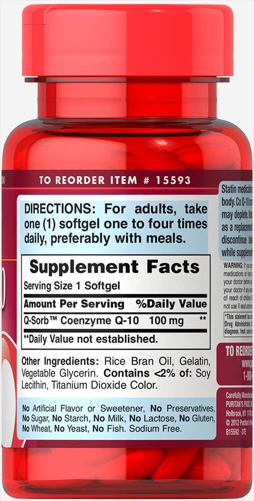 Q-sorb Coq10 100mg 60 Softgels 1 Bottle