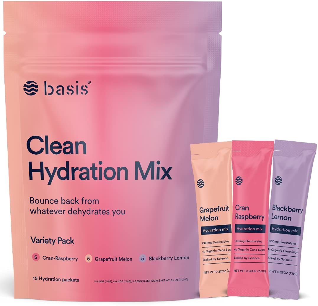Basis Clean Hydration Mix Variety Pack 15hydration packets