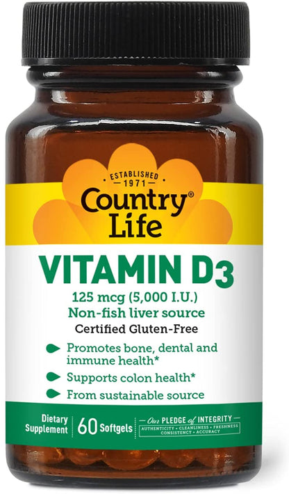 Vitamin D3 5000 IU, 60 CT
