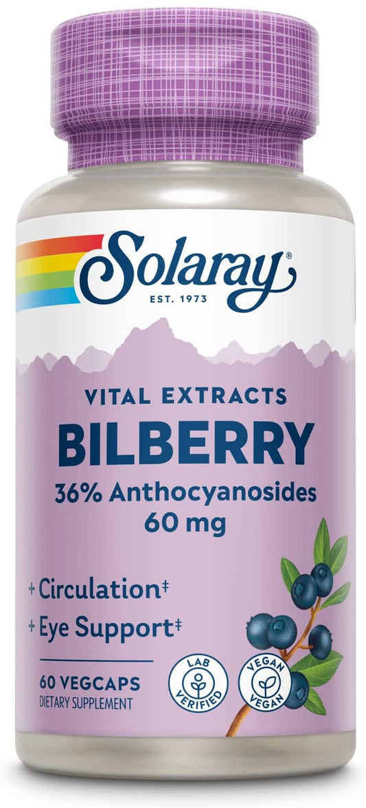Bilberry Berry Extract 60 mg, 60 VegCaps