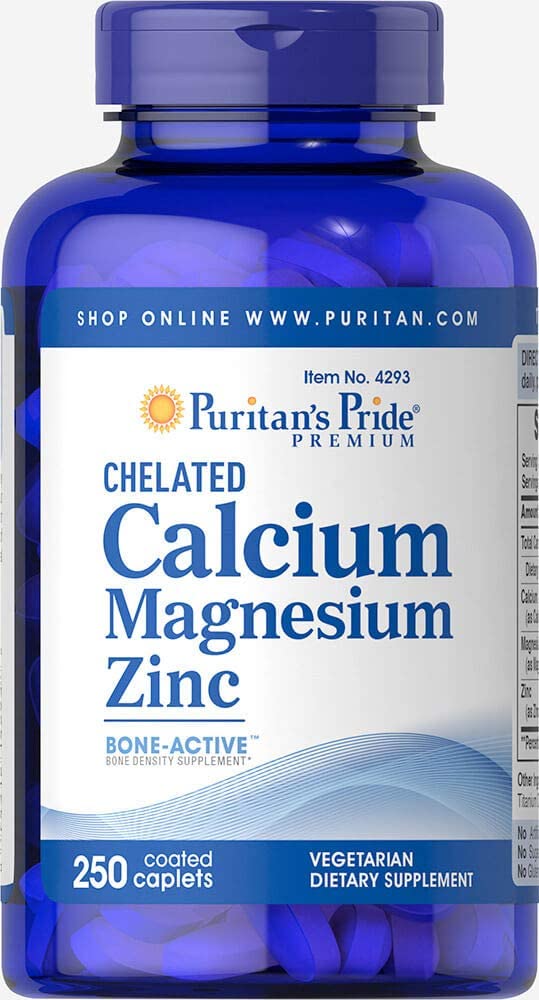 Chelated Calcium Magnesium Zinc, 250 Count