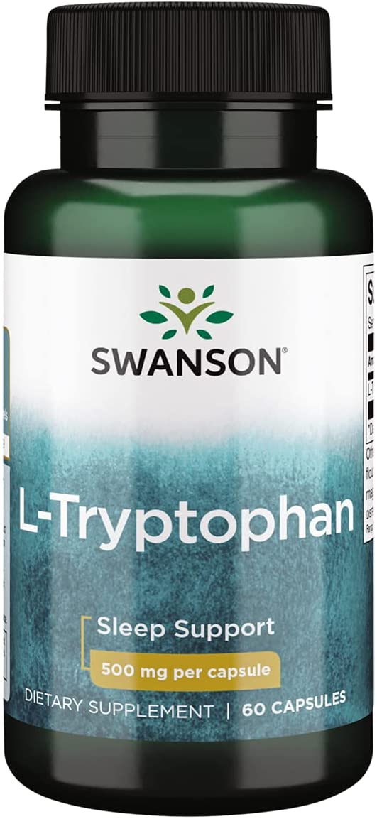 Amino Acid L-Tryptophan 500 Milligrams 60 Capsules