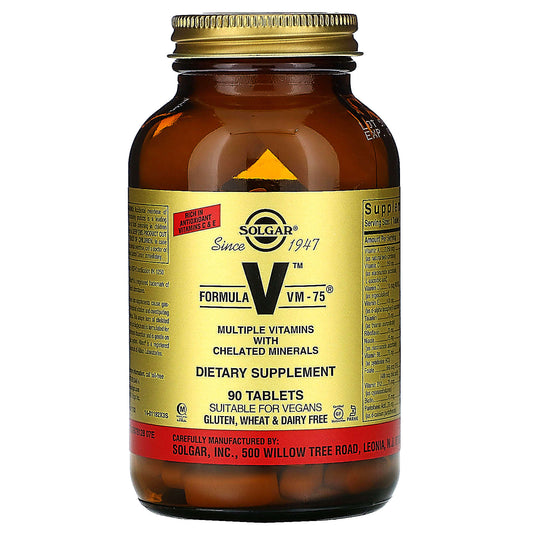 Formula V, VM-75, Multiple Vitamins with Chelated Minerals, 90 Tablets