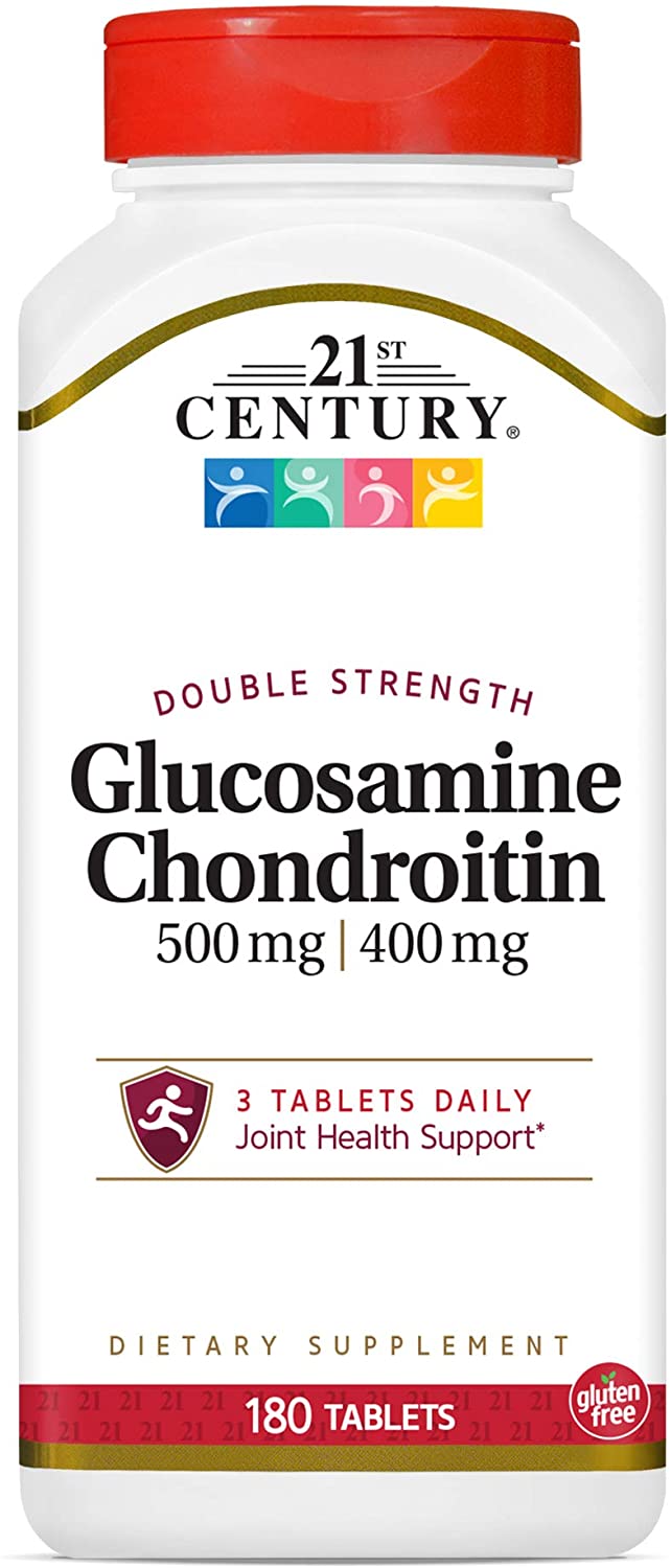 Glucosamine Chondroitin 500/400mg - Double Strength Tablets, 180 Count
