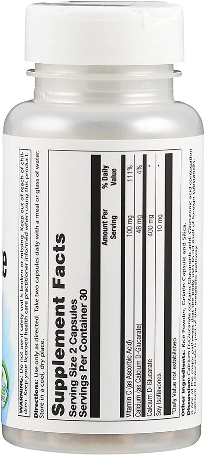Solaray Calcium D-Glucarate, Capsule (Btl-Plastic) 400mg | 60ct