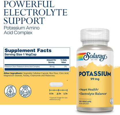 Potassium, 99 mg, 100 VegCaps