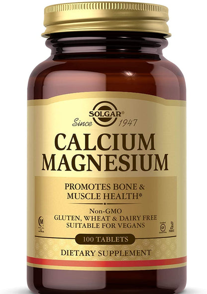 Calcium Magnesium Tablets 100 Tabs