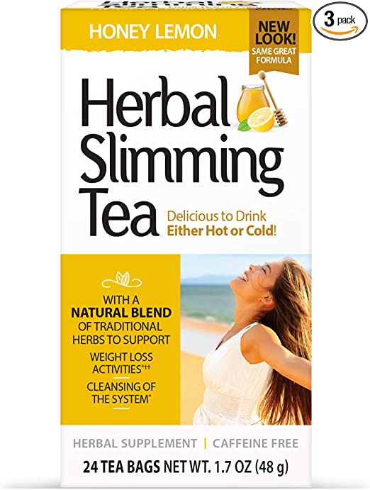 Herbal Slimming Tea, Honey Lemon, 24 Tea Bags, 1.7 oz (48 g)