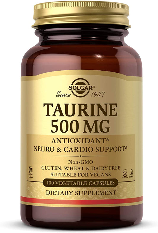 Taurine, 500 mg, 100 Vegetable Capsules