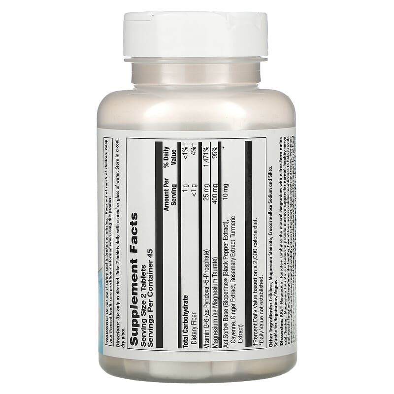 Magnesium Taurate+, 200 mg, 90 Tablets