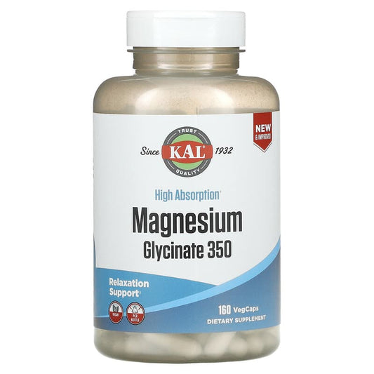 High Absorption Magnesium Glycinate 350, 160 VegCaps