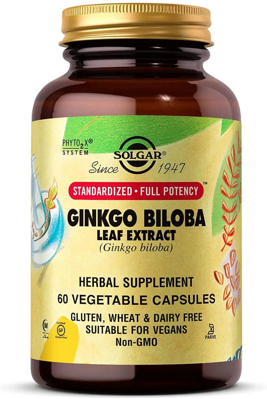 Ginkgo Biloba Leaf Extract - 60 Vegetarian Capsules