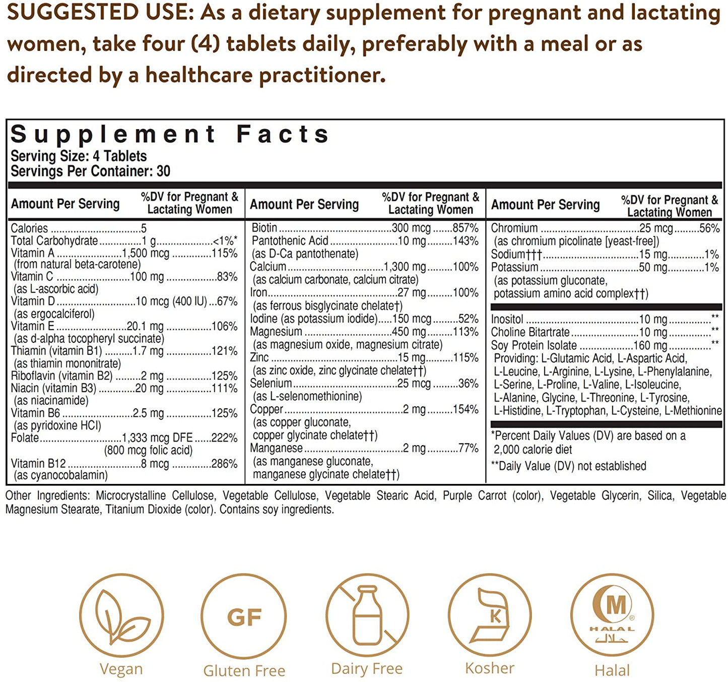 Prenatal Nutrients 120 Tablets