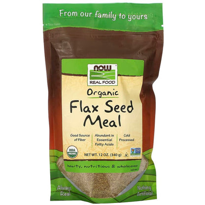 Real Food, Organic Flax Seed Meal, 12 oz (340 g)