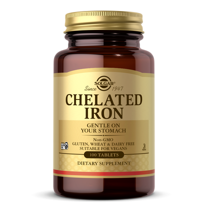 Chelated Iron Tablets**, 100 ct