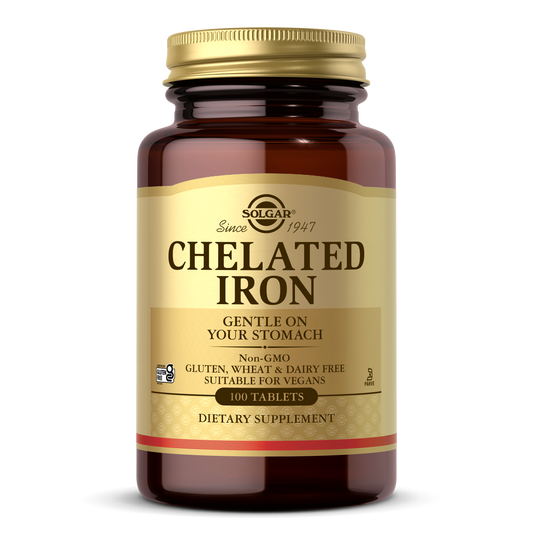 Chelated Iron Tablets**, 100 ct