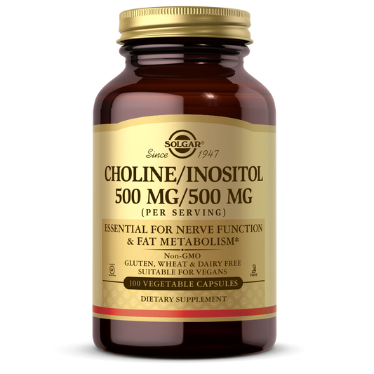 Choline/Inositol 500 mg/500 mg Vegetable Capsules, 100 ct