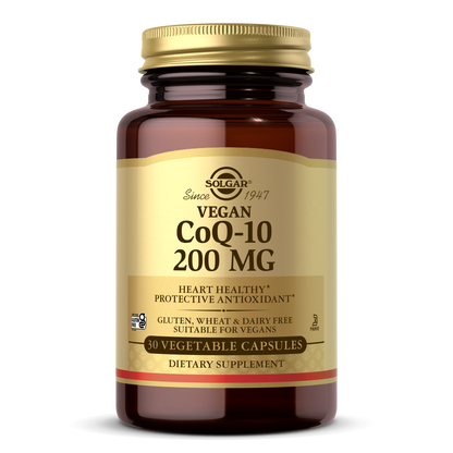 Vegan CoQ-10 200 mg Vegetable Capsules, 30 ct