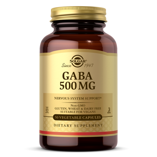 GABA 500 mg Vegetable Capsules, 50 ct