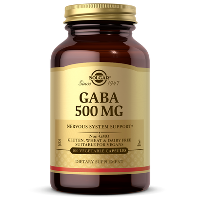 GABA 500 mg Vegetable Capsules, 100 ct