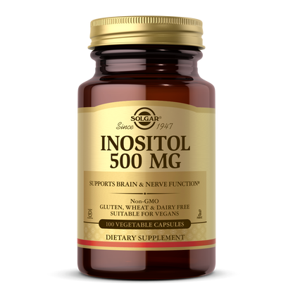 Inositol 500 mg Vegetable Capsules, 100 ct