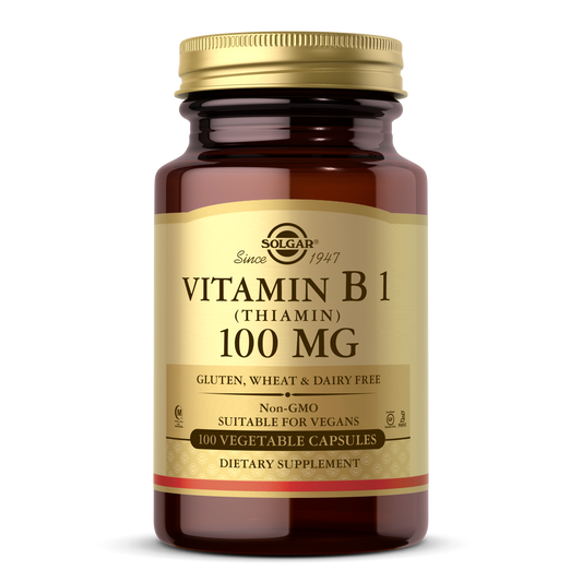 Vitamin B1 (Thiamin) 100 mg Vegetable Capsules, 100 ct