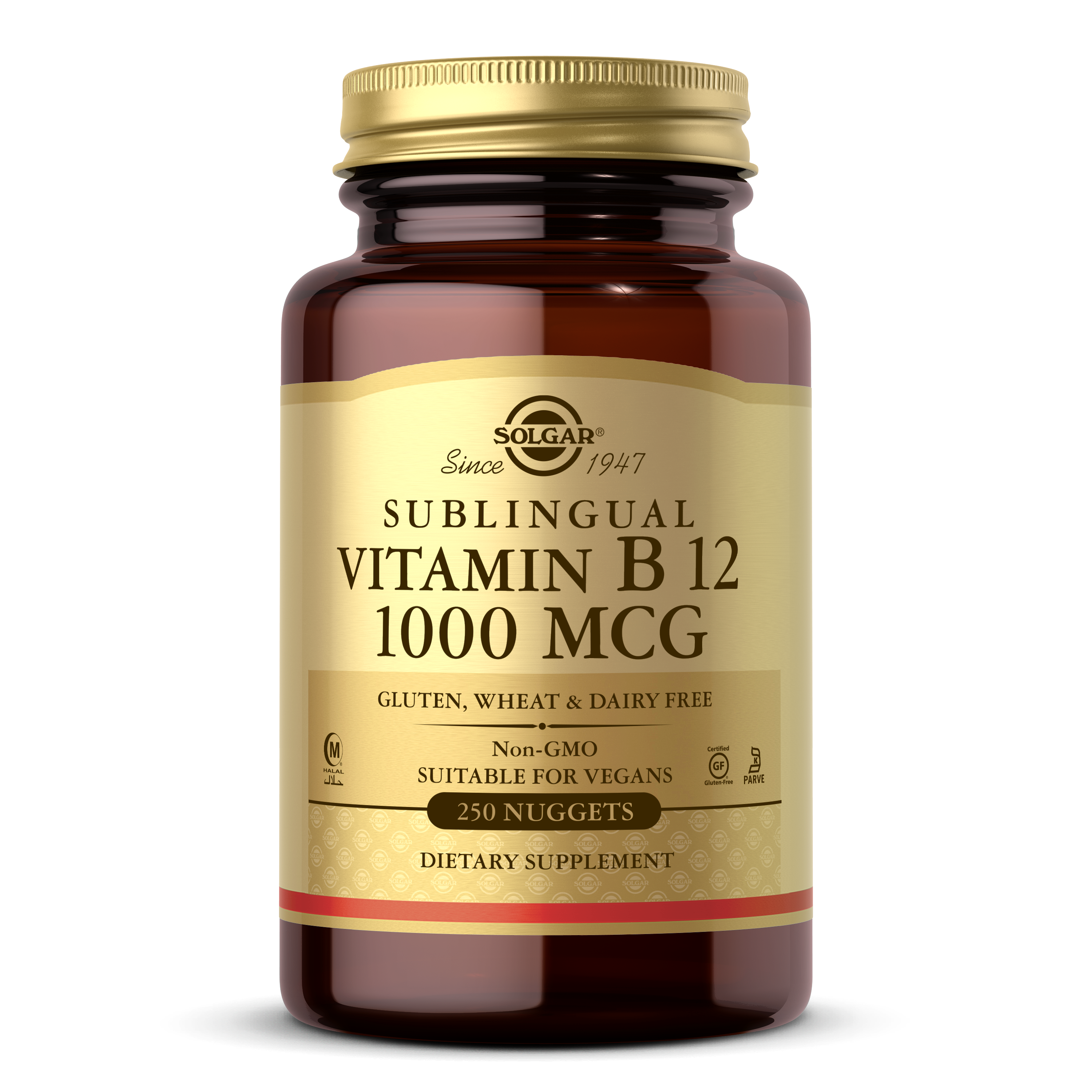 Vitamin B12 1000 mcg Nuggets, 250 Tablets – Nutracore