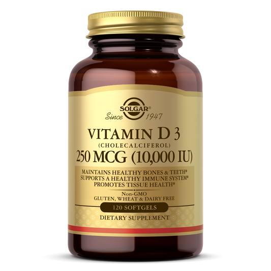 Vitamin D3 (Cholecalciferol) 250 MCG (10,000 IU) Softgels, 120 ct
