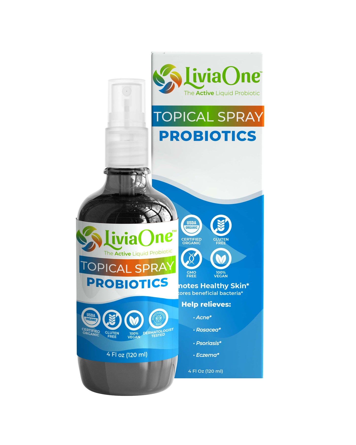 Livia One Topical Spray Probiotics 4 Oz