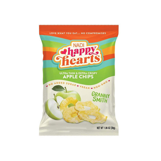 Nadi Happy Hearts Granny Smith Green Apple Chips - 1.06 oz