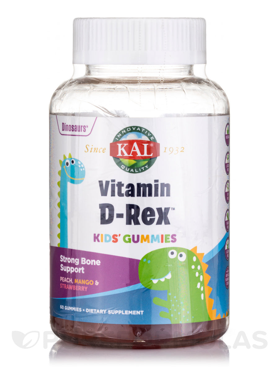 Vitamin D-Rex Peach, Mango & Strawberry Gummy 60